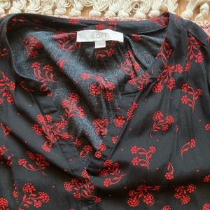 ♥️Loft black and red dress♥️